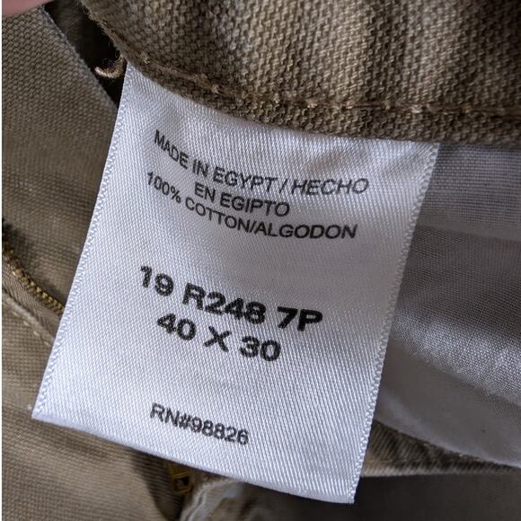 CE Schmidt Workwear Pants Mens 40x28 Rugged Work Carpenter Jeans Brown Distress - Picture 6 of 9